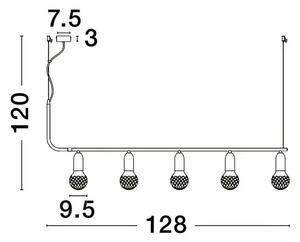 VISEČA SVETILKA VEDA G9 /IP20/ČRNA NL9536419