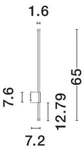 STENSKA SVETILKA RIDGE LED 3000K 1120lm IP65 BELA NL9923405