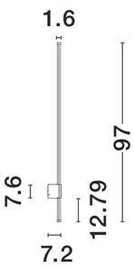 STENSKA SVETILKA RIDGE LED 3000K 1636lm IP65 ČRNA NL9923408