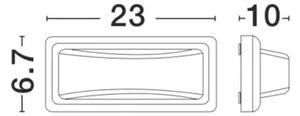 PULSAR ZUNANJA STENSKA SVETILKA LED 6W/3000K/480lm/IP54/TEMNO SIVA NL812104