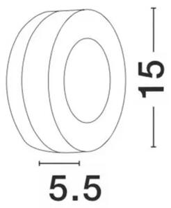 ZUNANJA STENSKA SVETILKA TUNE LED 9W/3000K/620lm/IP65/BELA NL9529712