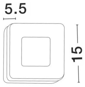 ZUNANJA STENSKA SVETILKA TUNE LED 9W/3000K/620lm/IP65/BELA NL9529720