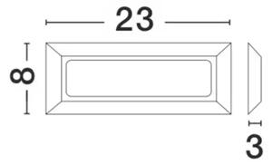 PULSAR ZUNANJA STENSKA SVETILKA LED 4W/3000K/557lm/IP54/TEMNO SIVA NL811501