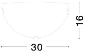 ANCO STENSKA SVETILKA E27 IP20/KROM/BELA NL600403