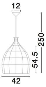 Viseča svetilka DESTIN E27 /IP20/SIVA NL9586702