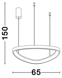 VISEČA LED SVETILKA ESTEVA 47W/3000K/3340lm/DIMM/IP20/RJAVA NL9053553
