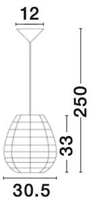 VISEČA SVETILKA GRIFFIN E27 /IP20/RJAVA NL9587131