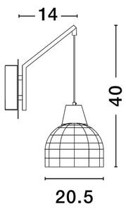 STENSKA SVETILKA FADO E27/12W/NATURAL & BELA NL9586531