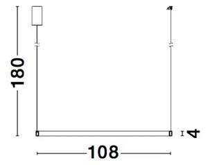 VISEČA LED SVETILKA VEGAS 35W/3000K/1900lm/IP20/ANTIČNA MEDENINA NL86016805