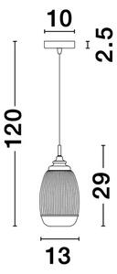 VISEČA SVETILKA MOND E14 /IP20/ SATEN ZLATA NL9738212