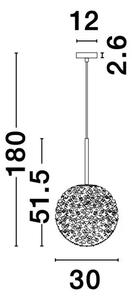 VISEČA SVETILKA MIRANO G9 /IP20/ ZLATA MEDENINA NL9260211