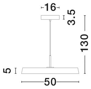 VISEČA LED SVETILKA VETRO/3000K/37W/4275Lm/BELA NL910621