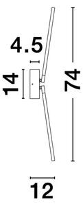 STENSKA SVETILKA RACCIO LED 11W/3000K/532lm/IP20/MEDENINSKO ZLATA NL9180722