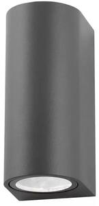 ZUNANJA STENSKA SVETILKA NERO GU10 2x7W/IP54/TEMNO SIVA NL710022