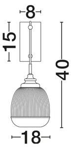STENSKA SVETILKA MOND E14 /IP20/ SATEN ZLATA NL9738200