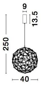 VISEČA LED SOLNA SVETILKA 21W/3000K/2403lm/IP20/ZLATA NL9186002