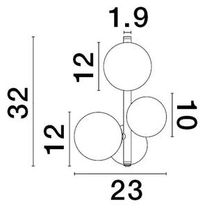 STENSKA SVETILKA ODILLIA 3×G9/230V ČRNA/SIVA NL9028861