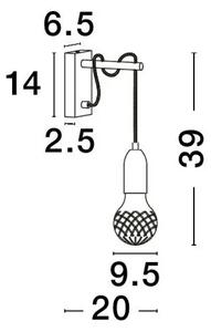 VEDA STENSKA SVETILKA G9 /IP20/MEDENINA NL9536411