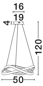LED VISEČA SVETILKA ODREY 40W/2700-3500-5000K/2033lm/DIMM/IP20/ ČRNO-ZLATA NL9756717