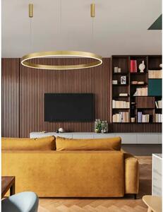 Viseča LED svetilka MOTIV 72W/3000K/5250lm/DIMM/IP20/MEDENINASTA ZLATA NL9530202
