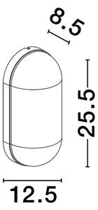 STENSKA SVETILKA RAFIC E27 IP65 ČRNA NL9030577