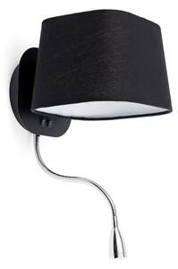 ČRNO STENSKA SVETILKA LUŠKA Z LED ŽARNICO 1 X E27 60W FR29951