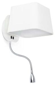 BELA STENSKA SVETILKA Z LED ŽARNICO 1 X E27 60W FR29950