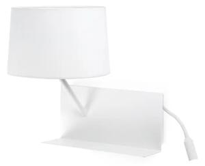 PRIROČNA BELA STENSKA SVETILKA Z LED LEVO ŽARNICO 1XE27 M FR28415
