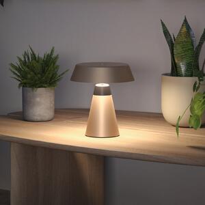 Paulmann LED namizna svetilka na baterije Lirox, bež/črna, 20 cm, IP44, zatemnjen, Bež, Dnevna soba / jedilnica, Kovina, Sodobni