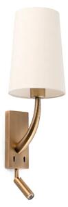 STENSKA SVETILKA REM OLD GOLD Z LED SVETILKA READER BEŽ SENČNIK FR29683-20