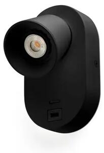 STENSKA SVETILKA CORB ČRNE GU10 + USB FR40136