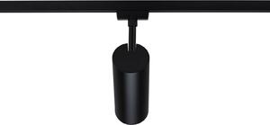 Paulmann URail LED-žaromet za tirnico Theron, črn, 3.000 K, Ø 6 cm, zatemnjen, Črna, Dnevna soba / jedilnica, Plastika, Sodobni