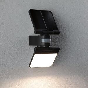 Paulmann solarna zunanja stenska svetilka Lesla, antracitna, senzor IP65, Črna, Plastika, Sodobni