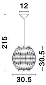 VISEČA SVETILKA GRIFFIN E27 /IP20/SUHA TRAVA NL9858720