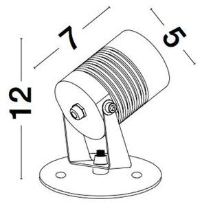 Zunanja stenska svetilka FEND LED 5W/3000K NL9271431