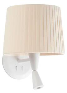 STENSKA SVETILKA SAMBA BELA READER S ČRTASTO ŽARNICO E2 FR64308-35
