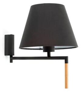 TEMNO SIVA STENSKA SVETILKA RON S ČRNO SVETILKO FR64400-12