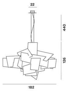 VISEČA SVETILKA BIG BANG XL LED BELA FOSCARINI FN1510072L-1010