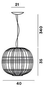 VISEČA SVETILKA TARTAN LED BELA FOSCARINI FN273007L_10