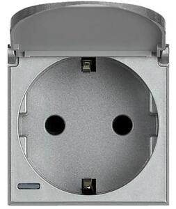 VTIČNICA AXOLUTE S POKROVOM. 2P+E/16A/250V 2M TECH HC4141PW