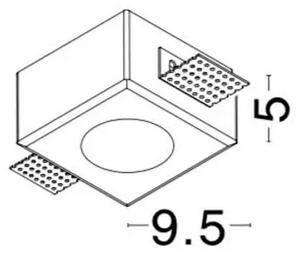 VGRADNA SVETILKA TOBIA IZ MAVKA GU10 1x10 W IP20 220–240 VD: 9,5 W: 9. NL9879112