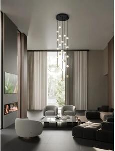 VISEČA LED SVETILKA ALCINOE/3000K/64W/4708Lm/ČRNA V ZLATI BARVI NL9511018
