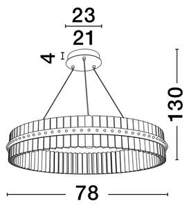 KEZO VISEČA LED SVETILKA/3000K/56W/6339Lm/PLATINASTO ZLATA NL9019734