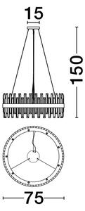 Viseča svetilka CROWN G9/18X5W/ ZLATA NL9695118