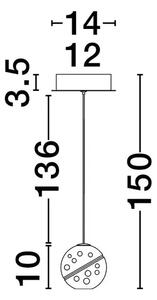 Viseča LED svetilka LICIO/3000K/4W/166Lm/ZLATA NL9186958