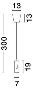 Viseča svetilka HOLM LED/3000K/12W/743Lm/BELA NL9870023