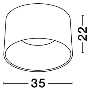 STROPNA SVETILKA ATIL LED/3000K/24W/1268Lm/ČRNA NL9870011