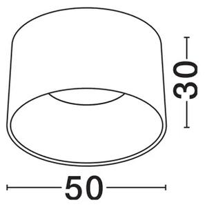 STROPNA SVETILKA ATIL LED/3000K/35W/2080Lm/ČRNA NL9870013