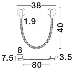 STENSKA SVETILKA ILANE LED/3000K/7W/683Lm/ČRNO-BELA NL9780101