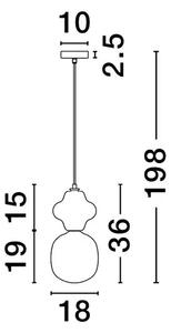 Viseča LED svetilka CLIO E14/5W/JASPIRE & BELA NL9009107